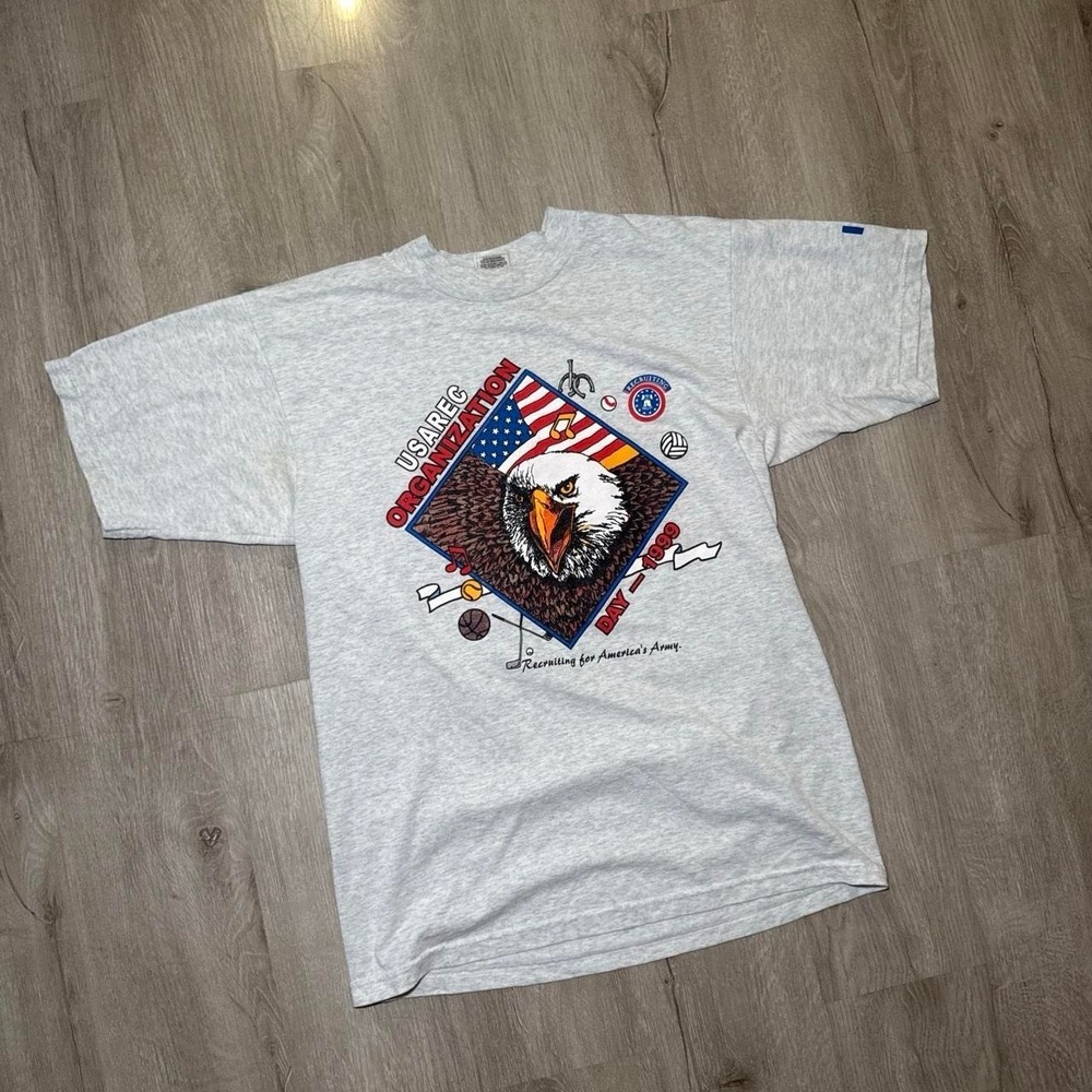 90s grey USAREC Organization Day 1999 T-Shirt Size M